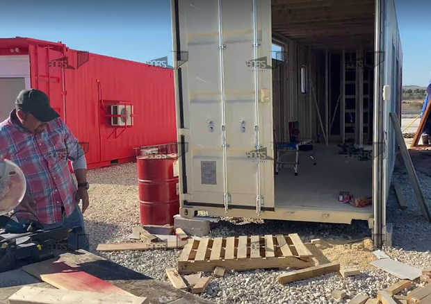 L Shape Container Home - The Lubbock - Bob's Containers / Bob's Containers