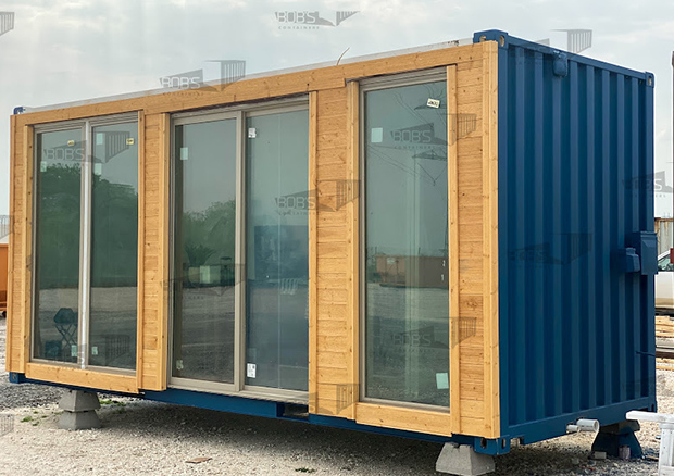 L Shape Container Home - The Lubbock - Bob's Containers / Bob's Containers