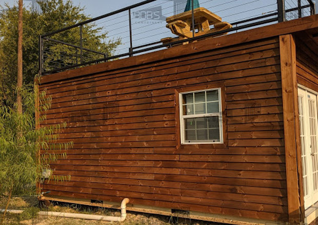 L Shape Container Home - The Lubbock - Bob's Containers / Bob's Containers