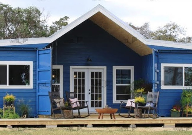 L Shape Container Home - The Lubbock - Bob's Containers / Bob's Containers